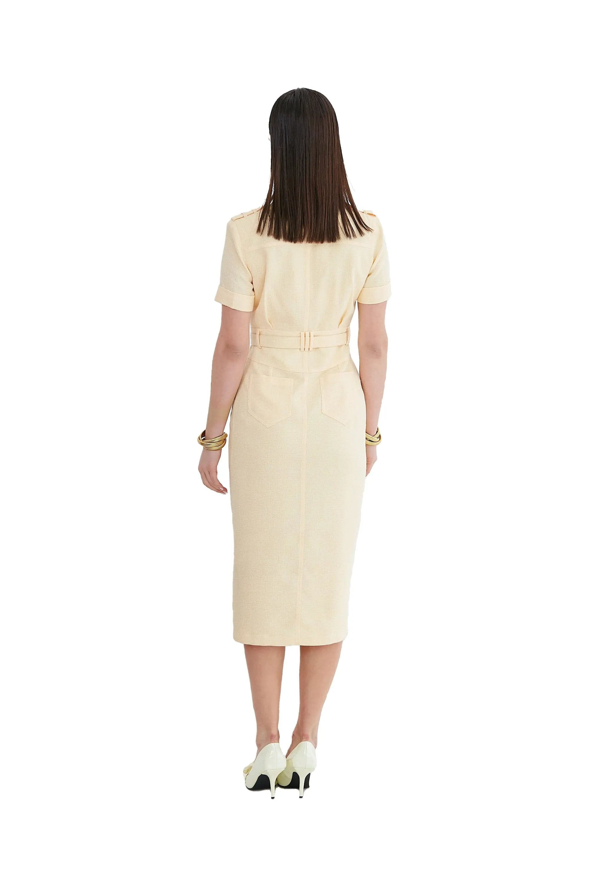 Women’s Summer Temperament Elegance with Nipped Waists V-neck Suit ULA